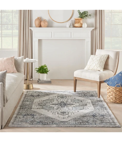 Kathy Ireland American Manor Area Rug AMR02 Grey 5'3" x 7'3"