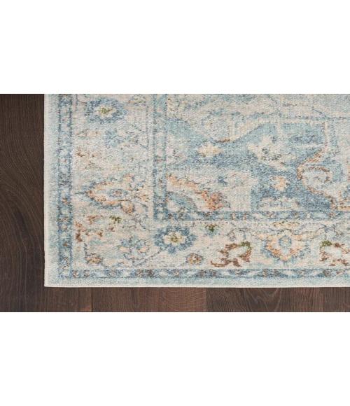 Nourison Astra Machine Washable Light Blue ASW12 4 ft. X 6 ft. Rectangle Rug