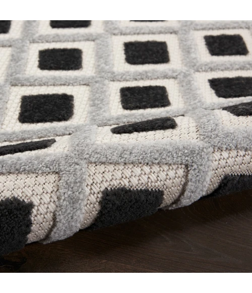 Nourison Aloha Indoor/Outdoor Area Rug ALH26-Black White