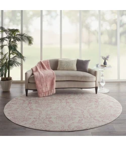 Nourison Home Jubilant JUB09 Ivory Pink 8 ft. Round Area Rug