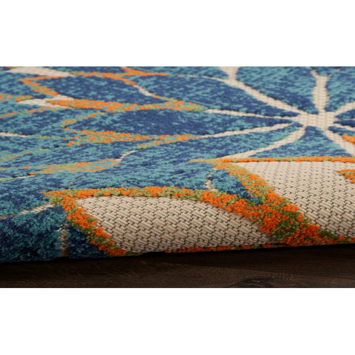 Nourison Aloha Blue Green ALH05 7 ft. 10 in. X 10 ft. 6 in. Rectangle Rug