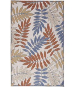 Nourison Home Aloha ALH18 Blue Mocha 3 ft. 6 in. X 5 ft. 6 in. Area Rug