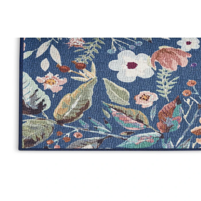 Nourison Nourison Washables Navy Multicolor NWB01 4 ft. X 6 ft. Rectangle Rug