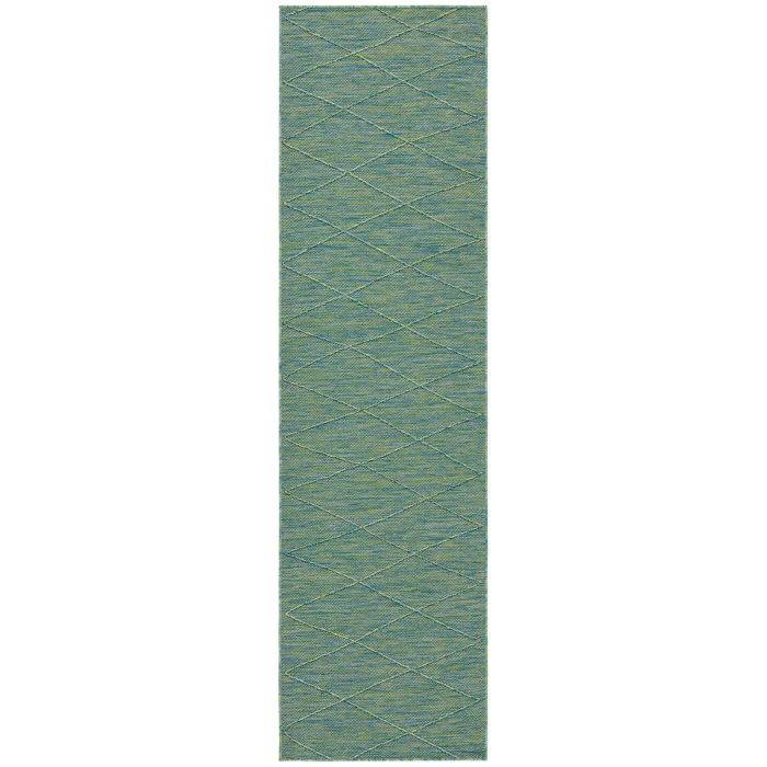 Nourison Washable Solutions Blue/Green WSL01 8 ft. Rect. Rug