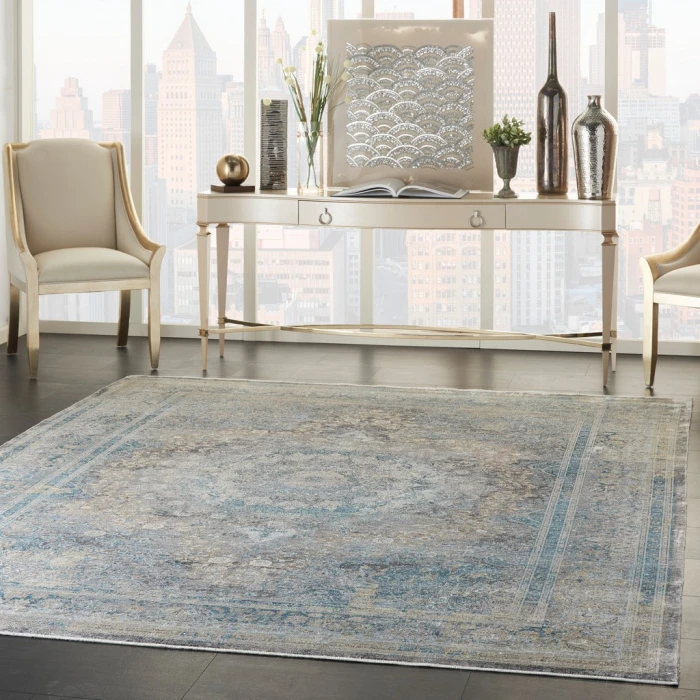 Nourison Starry Nights Area Rug STN06-Cream Blue
