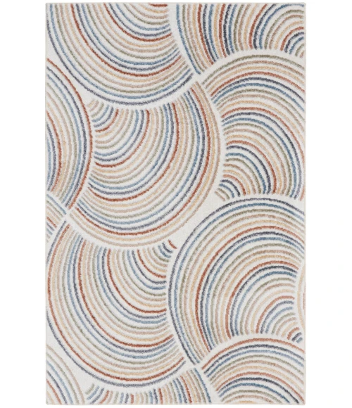 Nourison Astra Machine Washable Area Rug ASW08 Ivory/Multi