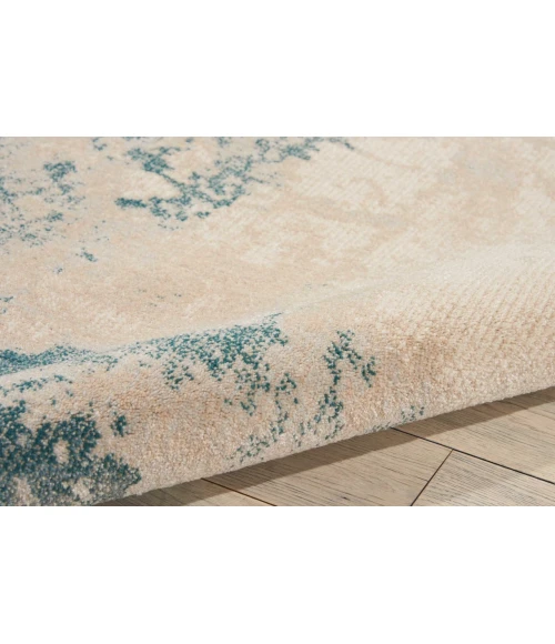 Nourison Maxell Area Rug MAE13-Ivory/Teal
