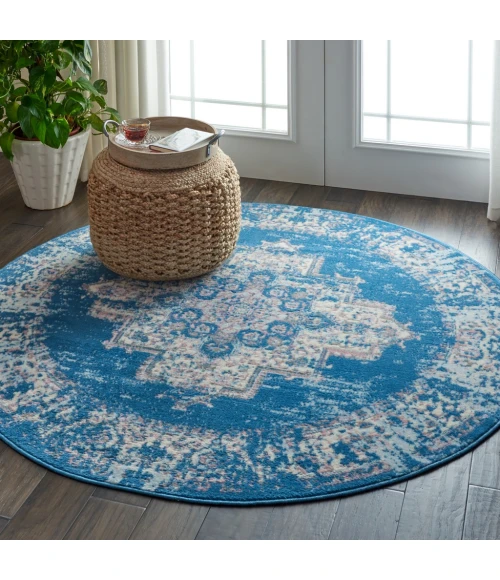 Nourison Grafix Round Area Rug GRF14-Blue