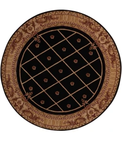 Nourison Home Ashton House AS03 Black 5 ft. 6 in. Round Area Rug
