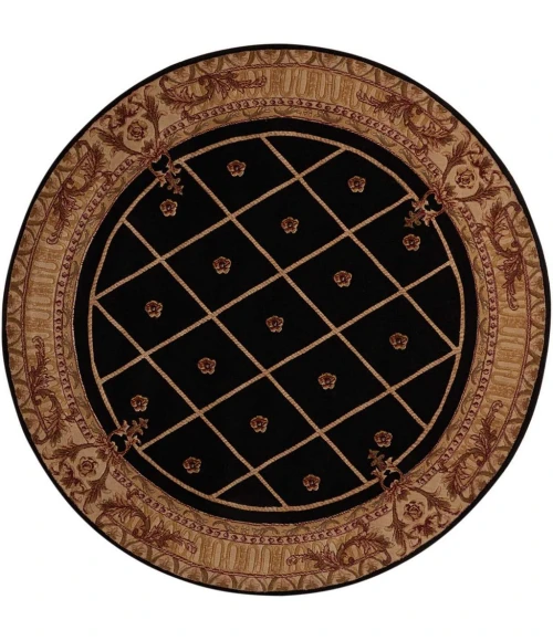 Nourison Ashton House Round Area Rug AS03-Black