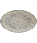 Nourison Astra Machine Washable Silver Blue ASW11 4 ft. Round Rug