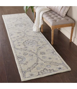 Nourison Home Jazmine JAZ03 Ivory/Blue 2 ft. 3 in. X 10 ft. Area Rug
