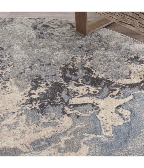 Nourison Maxell Round Area Rug MAE08-Grey