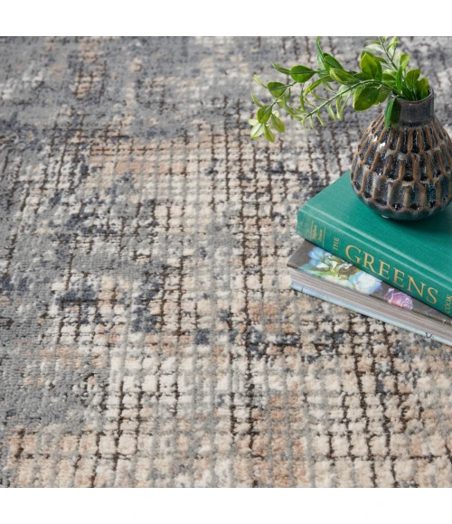 Nourison Quarry Blue Beige QUA02 5 ft. X 7 ft. Rect. Rug