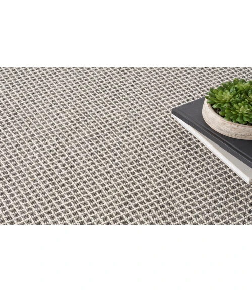 Nourison Courtyard Ivory/Charcoal COU01 4 ft. Square Rug