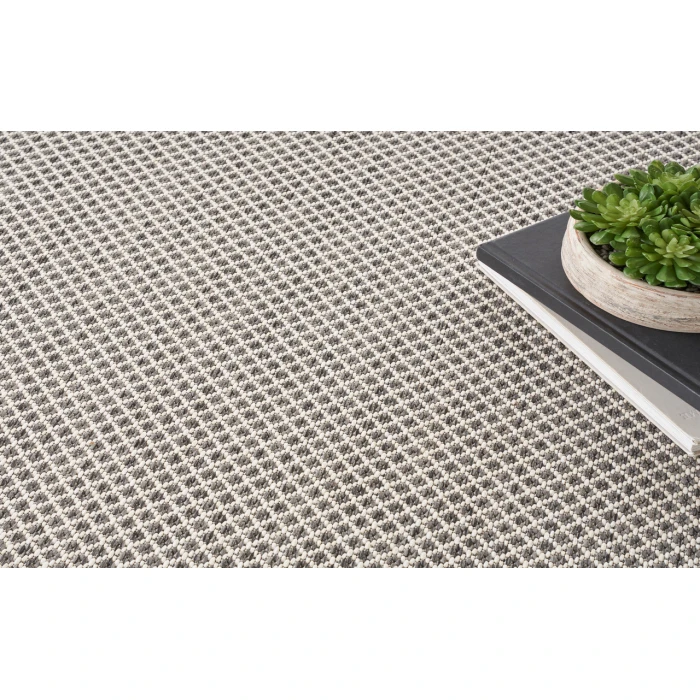 Nourison Courtyard Ivory/Charcoal COU01 4 ft. Square Rug
