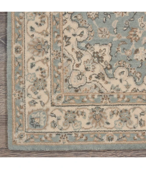 Nourison Living Treasures Area Rug LI15-Aqua/Ivory