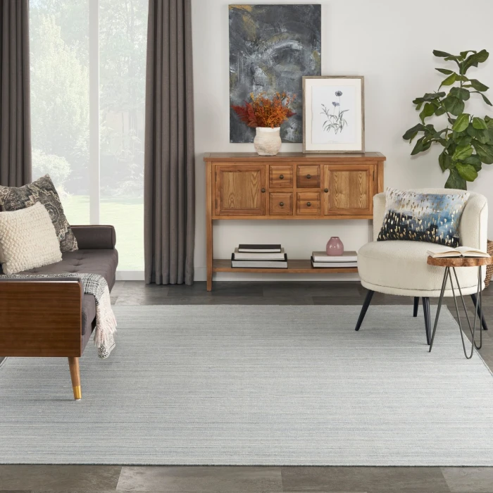 Nourison Interweave Light Blue IWV01 10 ft. X 14 ft. Rect. Rug