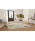 Nourison Astra Machine Washable Beige Green ASW14 4 ft. X 6 ft. Rectangle Rug