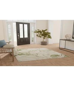 Nourison Home Astra Machine Washable ASW14 Beige Green 4 ft. X 6 ft. Area Rug