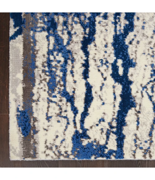 Nourison Twilight Area Rug TWI29 Ivory Blue 5'6" x 8'