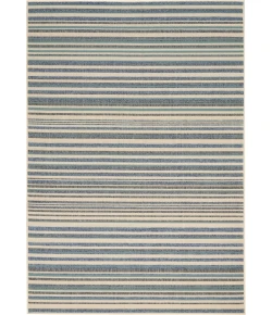 Barclay Butera Lido LID01 Blue Cream 5 ft. 3 in. X 7 ft. 5 in. Area Rug