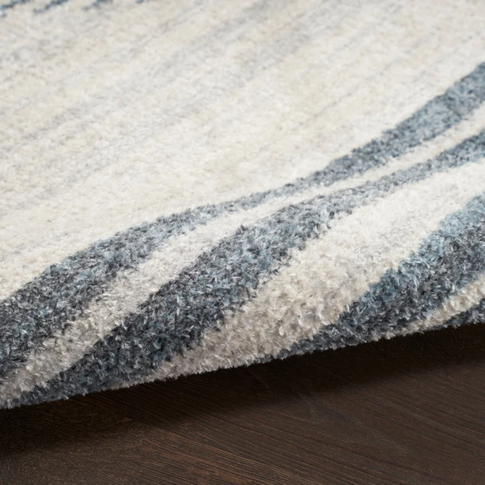 Nourison Astra Machine Washable Area Rug ASW05 Ivory Blue