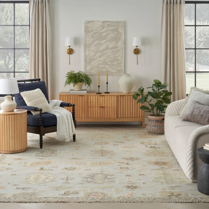 Nourison Whispers Light Blue WHP03 8 ft. X 10 ft. Rect. Rug