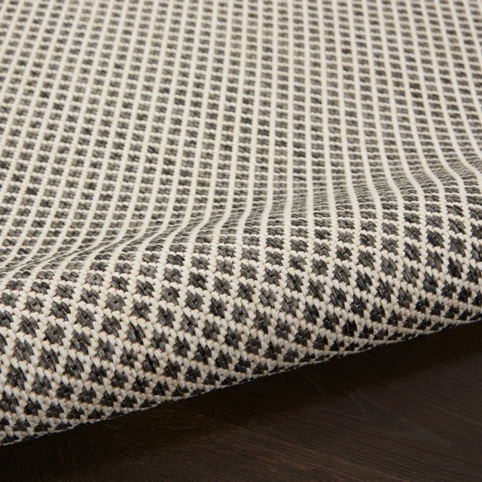 Nourison Courtyard Area Rug COU01-Ivory Charcoal