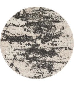 Nourison Home Maxell MAE07 Ivory/Grey 3 ft. 10 in. Round Area Rug