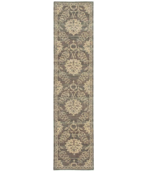 Nourison Silk Elements Runner Area Rug SKE31-Graphite