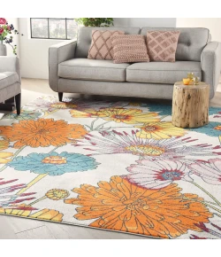 Nourison Home Allur ALR06 Ivory Multicolor 7 ft. 10 in. X 9 ft. 10 in. Area Rug