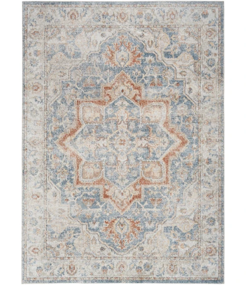 Nourison Astra Machine Washable Area Rug ASW12 Denim Multi