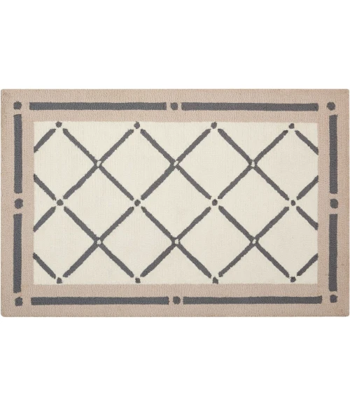 Nourison Decor Ivory Beige DER11 2ft.6in. x 3ft.10in. Rect. Rug
