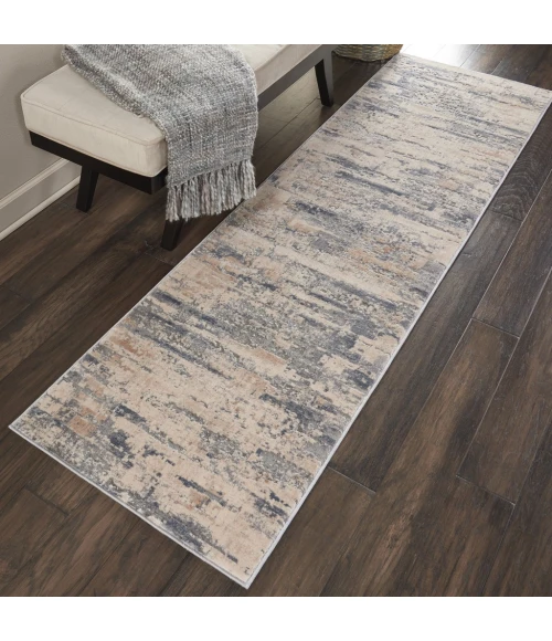 Nourison Rustic Textures Runner Area Rug RUS04-Beige/Grey