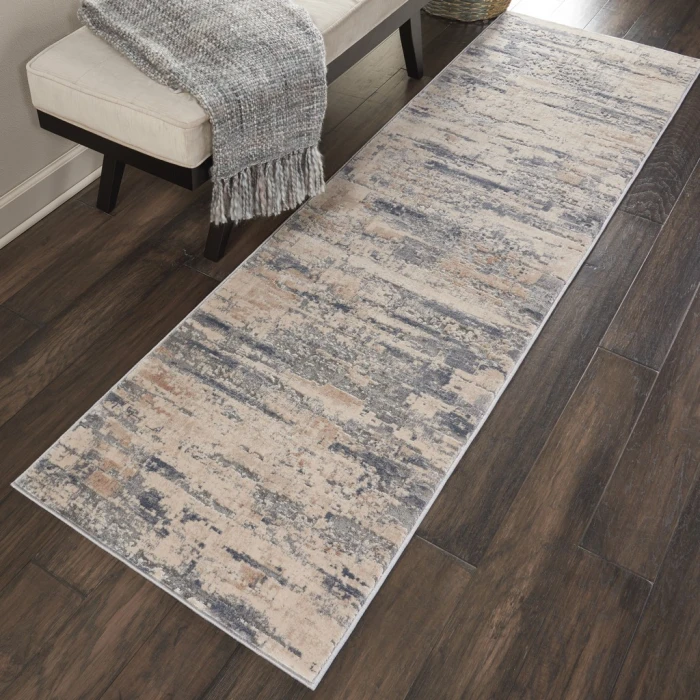 Nourison Rustic Textures Runner Area Rug RUS04-Beige/Grey