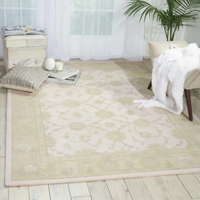 Nourison Home Zephyr Ivory/Green ZEP01 7ft.6in. x 9ft.6in. Rect. Rug