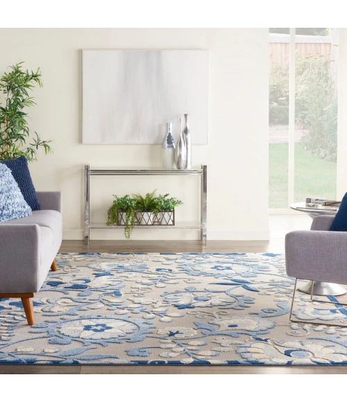 Nourison Aloha Area Rug ALH17-Blue/Grey