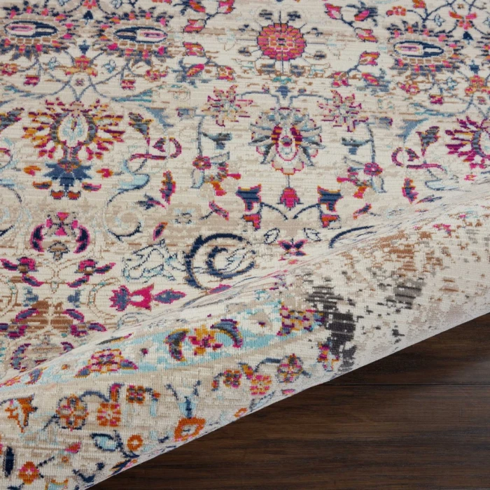 Nourison Vintage Kashan Round Area Rug VKA02-Ivory