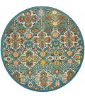 Nourison Allur Area Rug ALR03 Turquoise Ivory