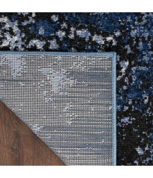 Nourison Passion Area Rug PSN10 L.Blue/Blk 5'3" x 7'3"