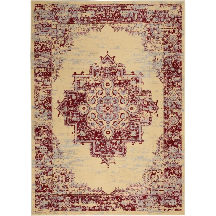 Nourison Grafix Area Rug GRF14-Cream/Red