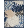 Nourison Home Aloha ALH05 Blue Multicolor 6 ft. X 9 ft. Area Rug