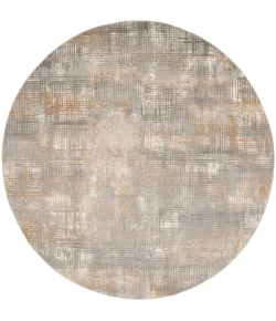 Calvin Klein CK950 Rush CK951 Grey Beige 8 ft. Round Area Rug