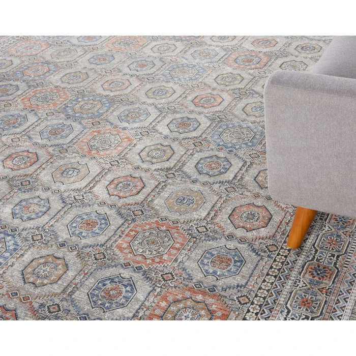 Nourison Starry Nights Area Rug STN09 Grey/Navy 9'10" x 12'6"