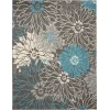 Nourison Home Passion PSN17 Charcoal Blue 6 ft. 7 in. X 9 ft. 6 in. Area Rug