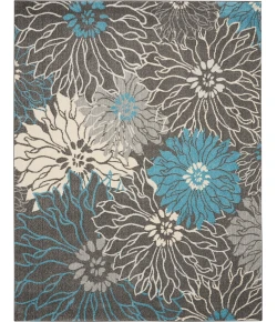 Nourison Home Passion PSN17 Charcoal Blue 6 ft. 7 in. X 9 ft. 6 in. Area Rug