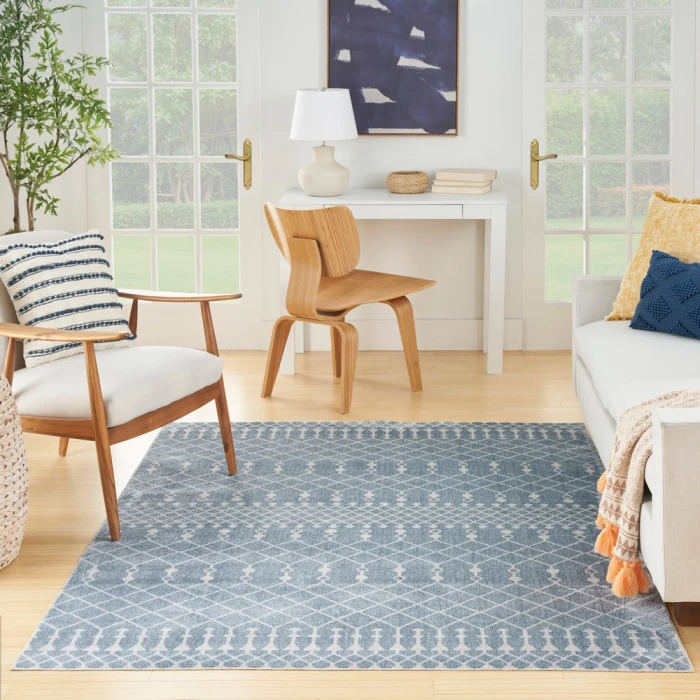 Nourison Astra Machine Washable Area Rug ASW10 Blue