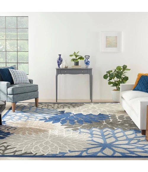 Nourison Aloha Area Rug ALH05 Blue/Multicolor