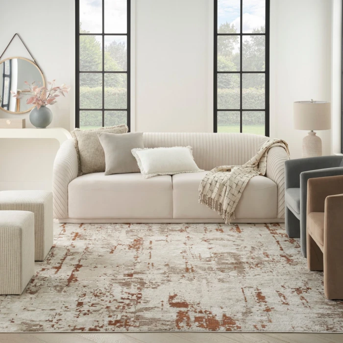 Nourison Quarry Ivory Rust QUA01 4 ft. X 6 ft. Rect. Rug